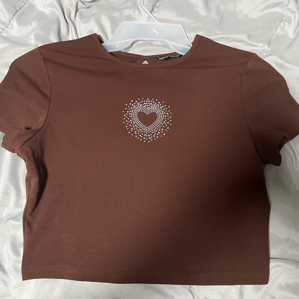 Y2K Faux Stones Embroidered Heart